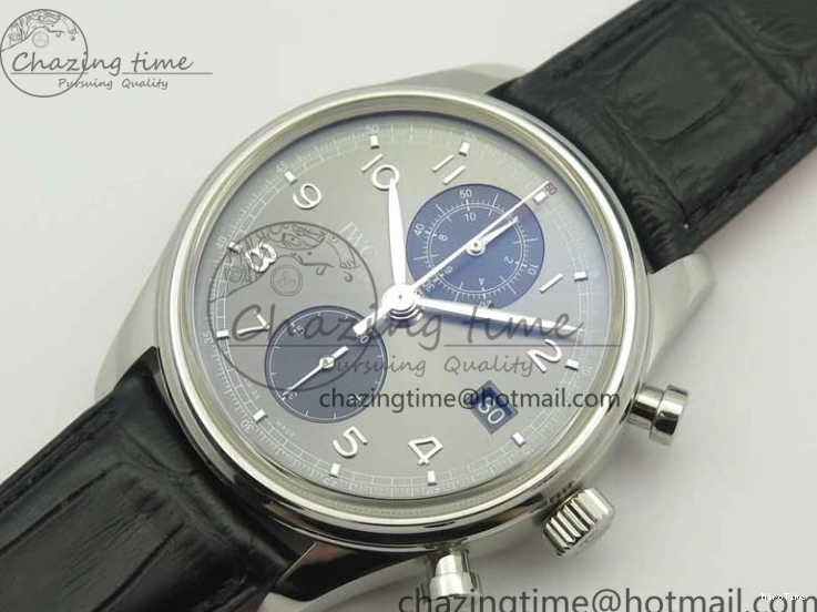 MIROTIME 0320 Portuguese Chrono SS ZF 1:1 Best Edition Gray Dial SS On Black Leather Strap A ZipUp 7215